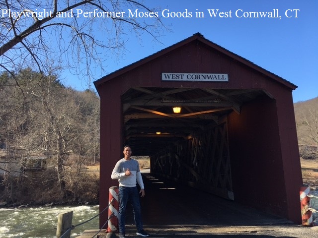 Playwright and Performer Moses Goods in West Cornwall, CT