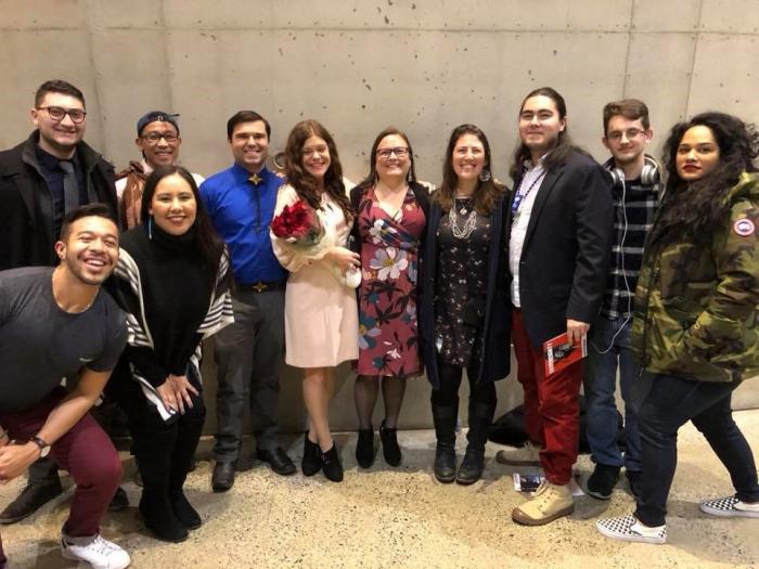 YIPAP Ex. Director and Sovereignty Playwright, Mary Kathryn Nagle with YIPAP Members, Arena Stage, Washington D.C