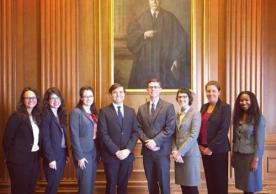Yale Law Students in 2017, including Allison (second from left) and Greg (fourth from left). Photo was taken during a NALSA trip to the Supreme Court in March. Additional NALSA members include, from left to right, Taylor Jones, Robin Tipps, Becca Loomis, Chelsea Colwyn, and Shannon Prince.